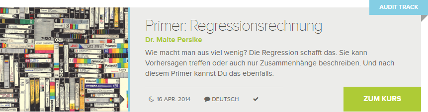 Primer: Regressionsrechnung